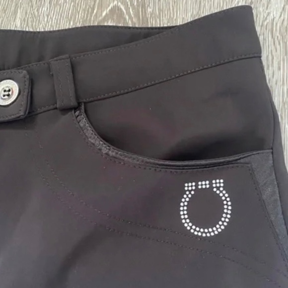 Brown Kick-Flare Trousers with Embellished Pockets - Picture 3 of 3